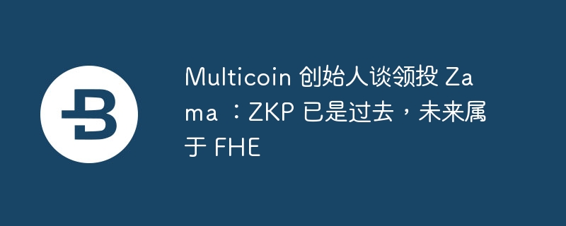 multicoin 创始人谈领投 zama ：zkp 已是过去，未来属于 fhe-第1张图片-华展网